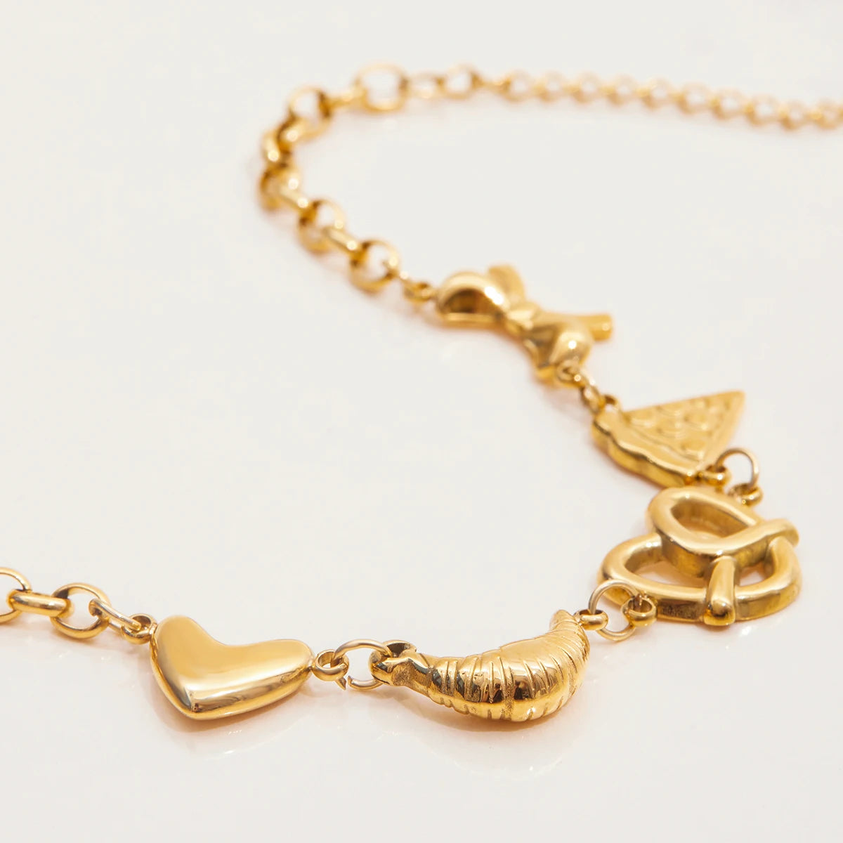Gold Plated Sun Moon Charm Bracelet for Women | Waterproof & Tarnish-Free Stainless Steel Jewelry